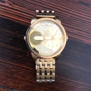 Gold Diesel Watch